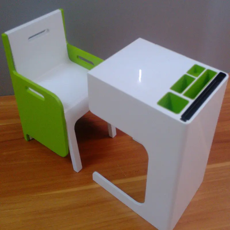 彩色拼接艺术品桌椅模型